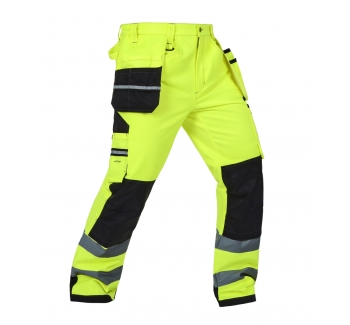 EN20471 Reflective Safety Work Pants Miner Hi Vis Workwear Pants for Mining
