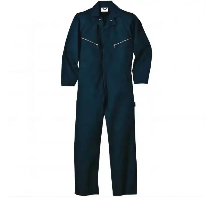 Navy Safety Workwear Uniforms 100% Cotton Twill Coveralls